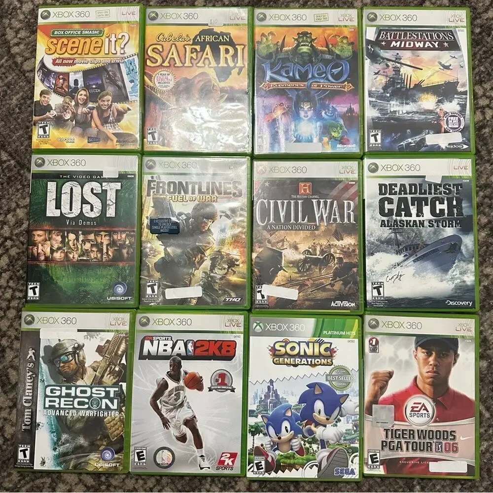 Microsoft XBOX 360 Bundle of 34 Various Video Games - TESTED